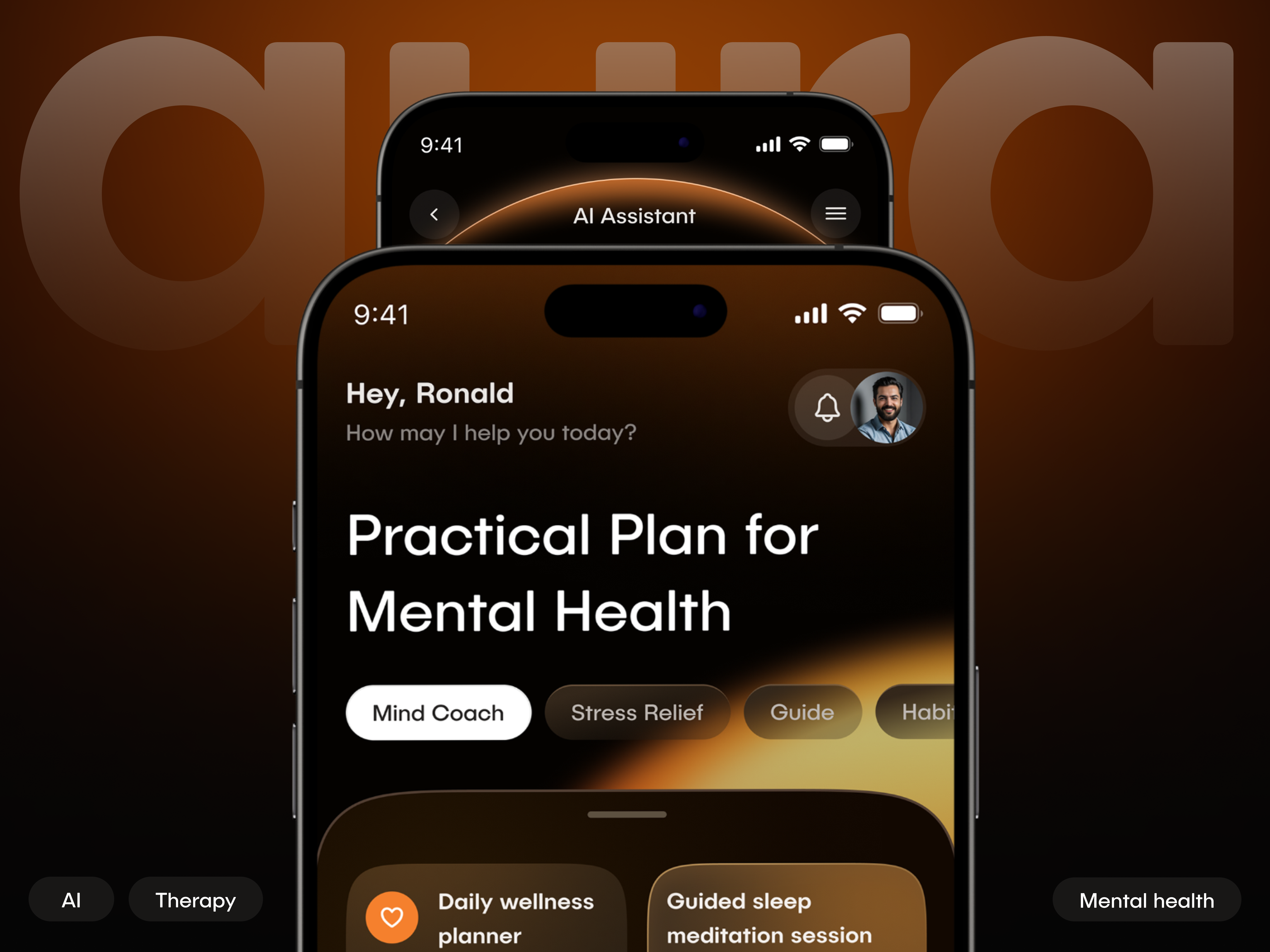 Example of Ai Mental Health Mobile App UI Design