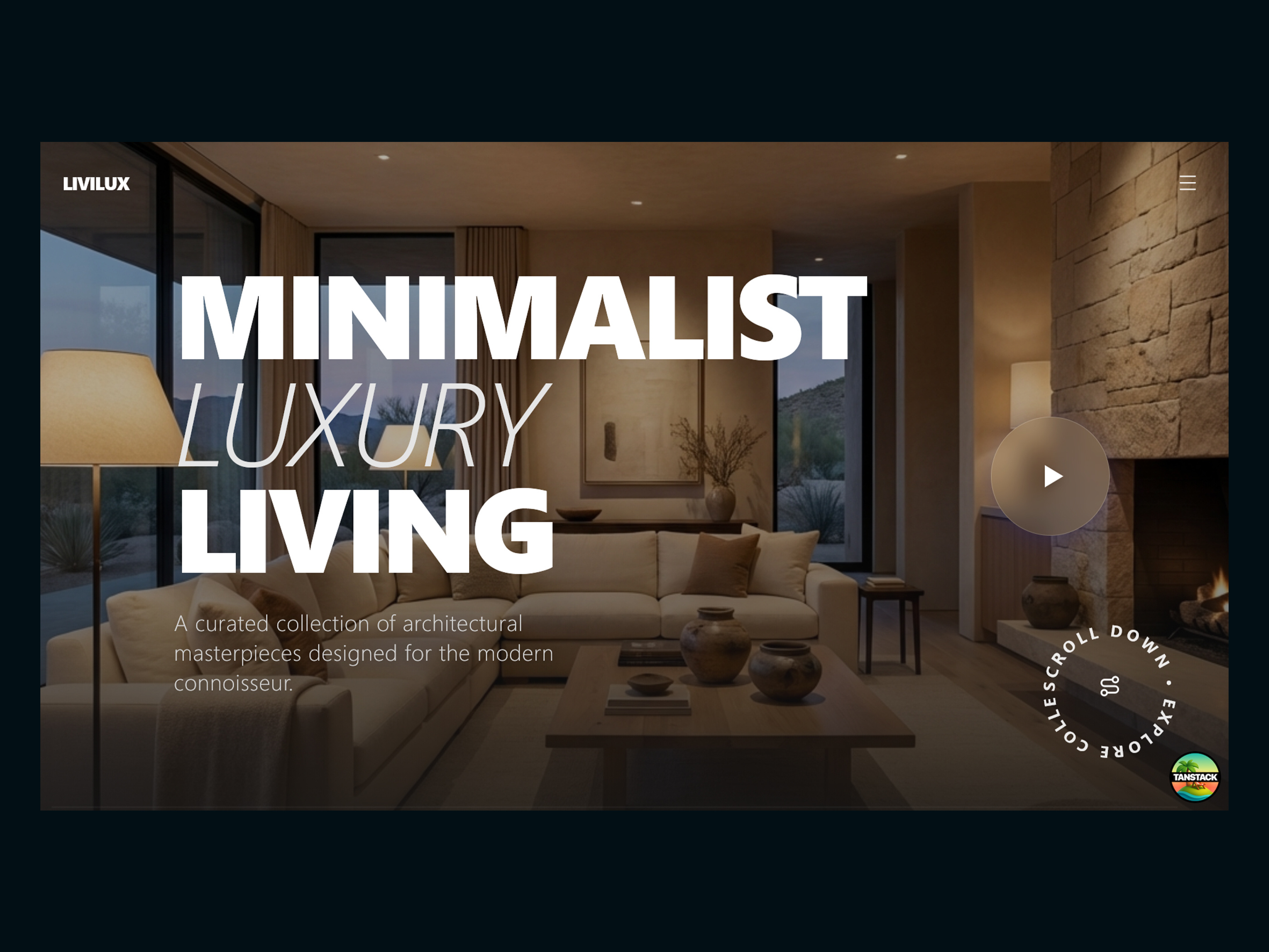LIVILUX — Architectural Masterpieces architecture cleanaesthetic figma framer interaction interiordesign landingpage luxuryui minimalism uxui webdesign