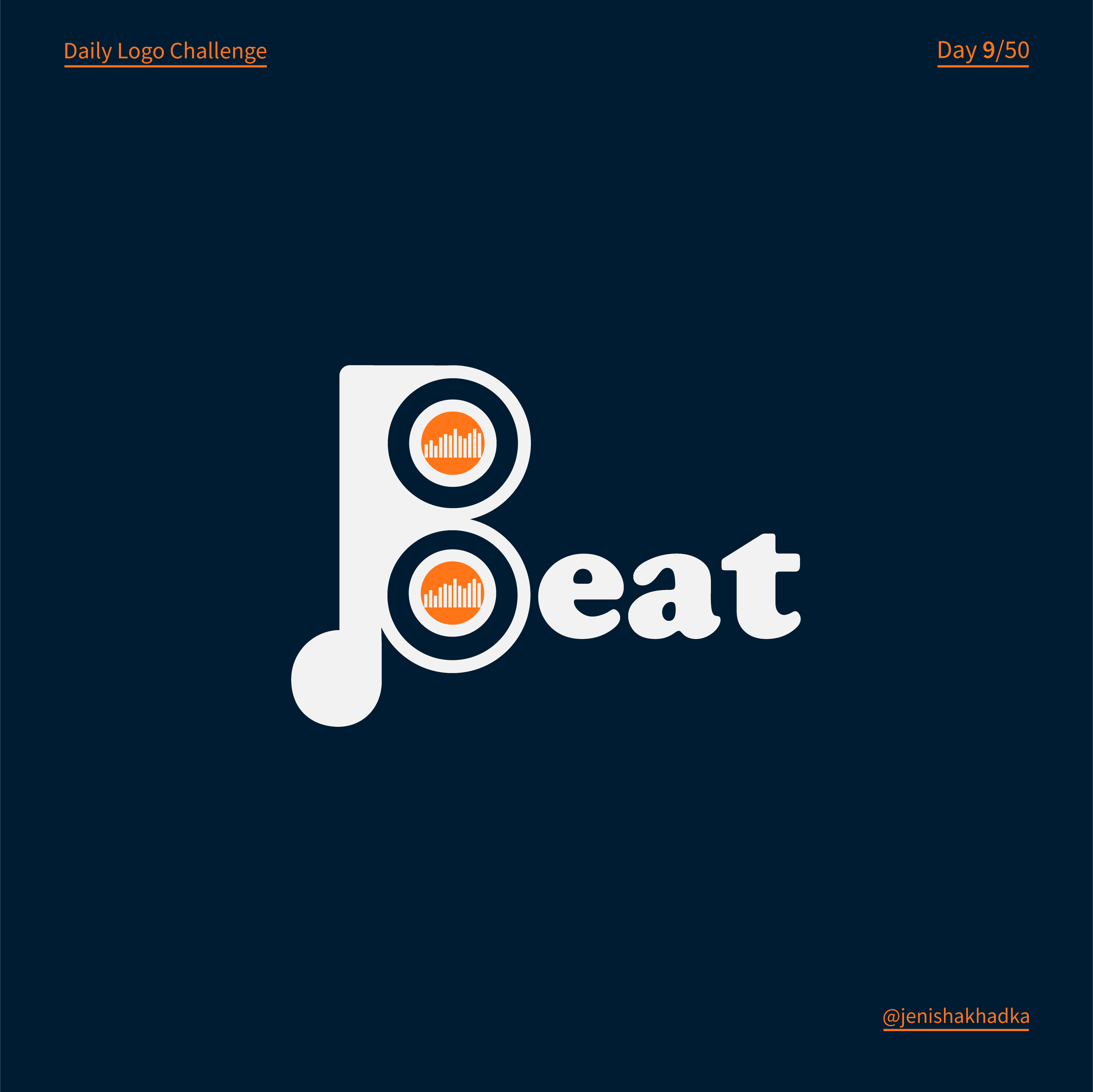 Day 9 Logo Challenge - Streaming Music Startup (Beat) graphic design logo