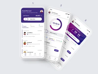Dashboard Variations appdesign appointment careapp carer dashboard design designs graphic design healthcare homescreen mobileapp nursing shift ui uidesign uxdesign