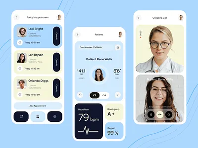 Healthcare service - Mobile app app app design doctor healthcare healthcare app medical medical app medicine mobile app mobile app design mobile design mobile ui