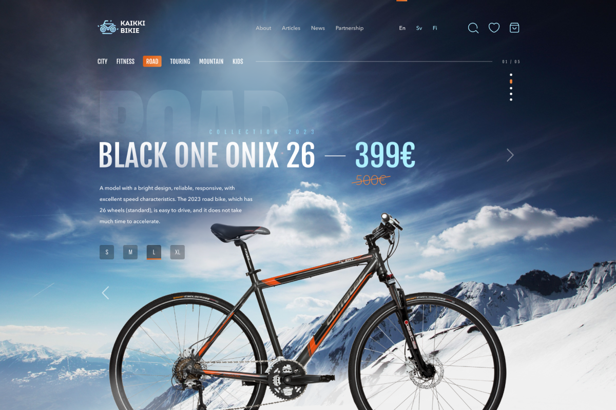 Kaikki Bikie activity bicycle bike branding city ecommerce figma finland fitness graphic design mountain shop sport store ui ux ux design web design website