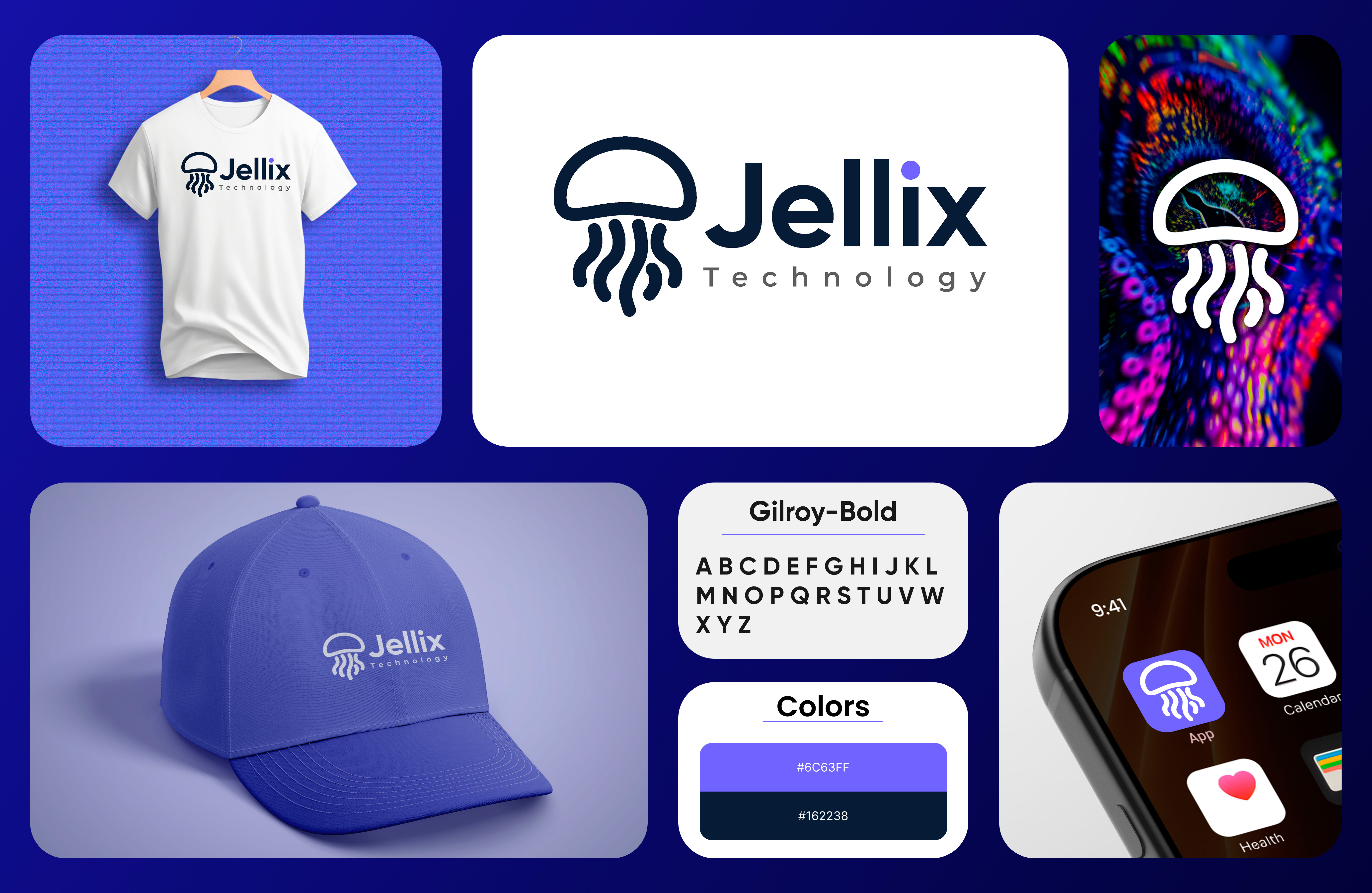 Jellix Technology – Modern Tech Logo Design & Brand Identity abstract logo brand design brand identity branding corporate branding creative logo dribbble futuristic logo icon design jellyfish logo logo logo design logo presentation minimal logo modern logo professional logo tech logo technology branding typography ui branding