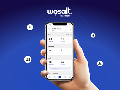 Wasalt Business App app branding crm design mobile app ui ux