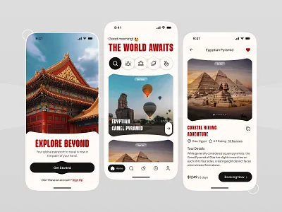 Travs || Travel & Exploration App app app design app ui booking app mobile app product trip planner ui ux web