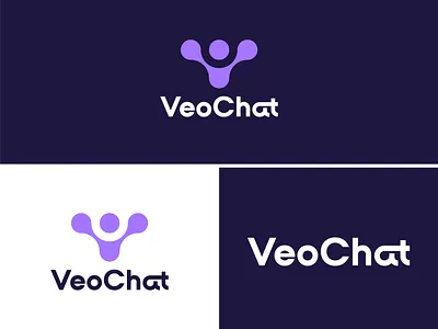 VeoChat- AI Chat Logo Design agency app app icon branding business chat chatbot corporate creative design digital graphic logo logo design modern professional veochat