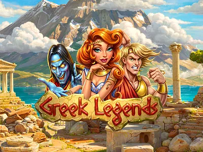 Game Design Slot Machine: Greek Legends animation studio art for games casino casino games character design characters animation crypto game entertainment gambling game art game designers game dev gaming gaming industry graphic design igaming illustration slot game slot machines slots