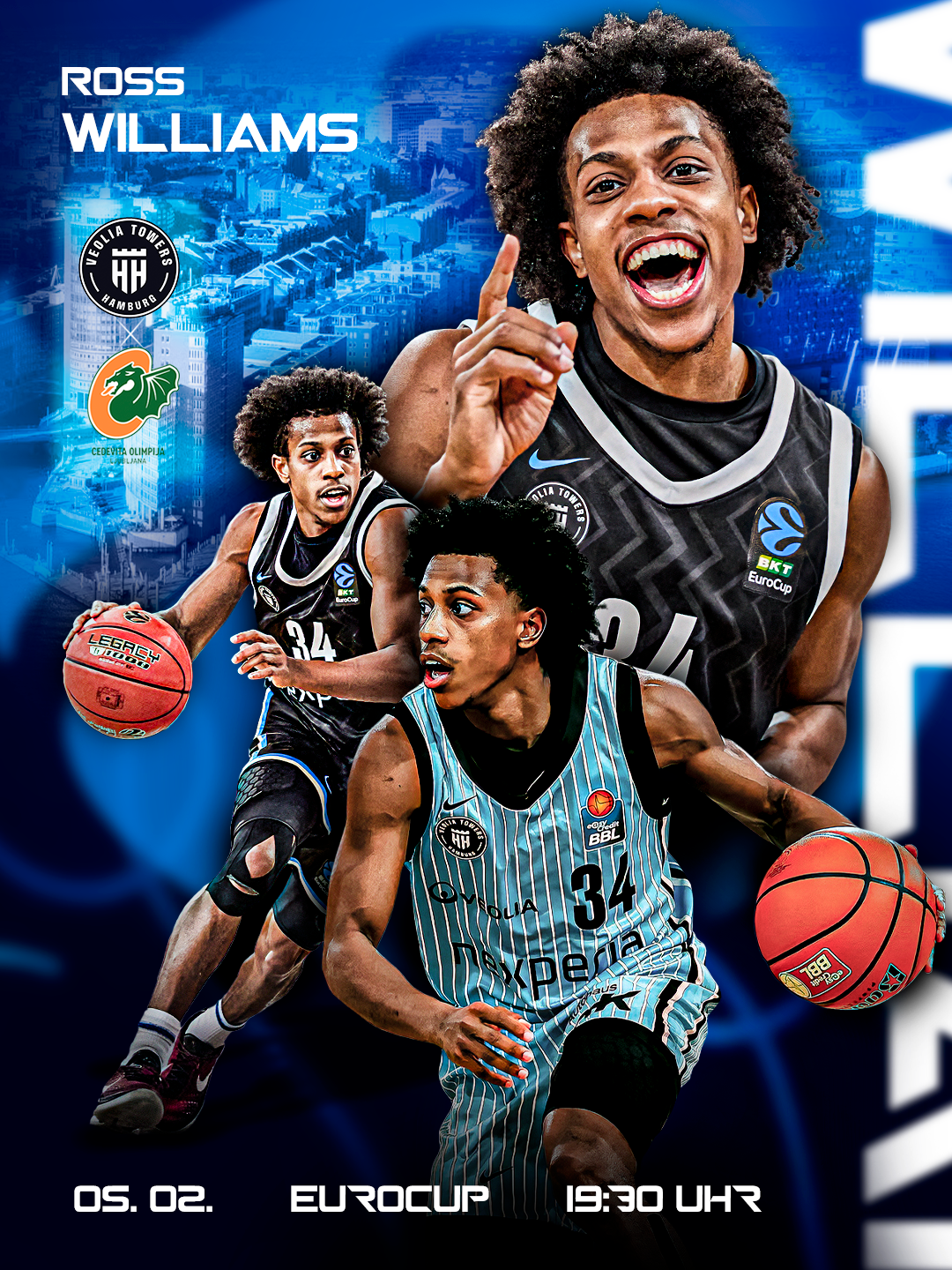 Hamburg Basketball - post graphic design