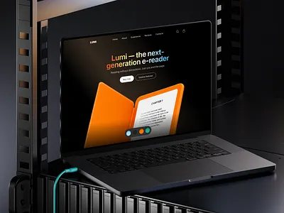 📖 Web design for e-book store | Hyperactive book colors dark ui design digital digital product e book e comm gradient hero hyperactive landing landing page product reader tech ui user interface ux web design