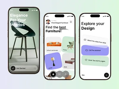 Furniture Story Mobile App Design architecture chair ecommerce furniture furniture app furniture mobile app furniture store interior design kitchen marketplace mobile app mobile app design onboarding online shop online store order shop shopify sofa table