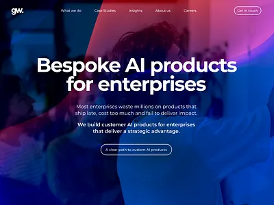 GW Website ai ai consultancy consultancy homepage technology technology consultancy website