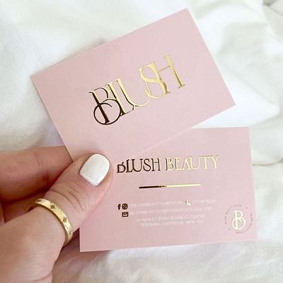 Business card for "Blush Beauty"