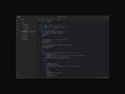IDE | Code Editor UI Design clean design codeeditor dailyui dark mode ide product design ui web design