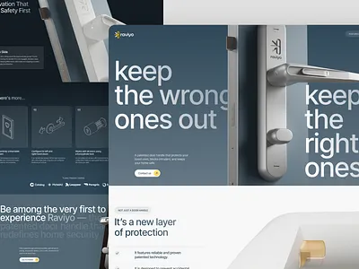 Smart Security Door Handle — High-Conversion Landing Page Design development framer landing landing page landing page design product landing security tech turnkey landing turnkey website ui ui design ui ux web design webflow website website design