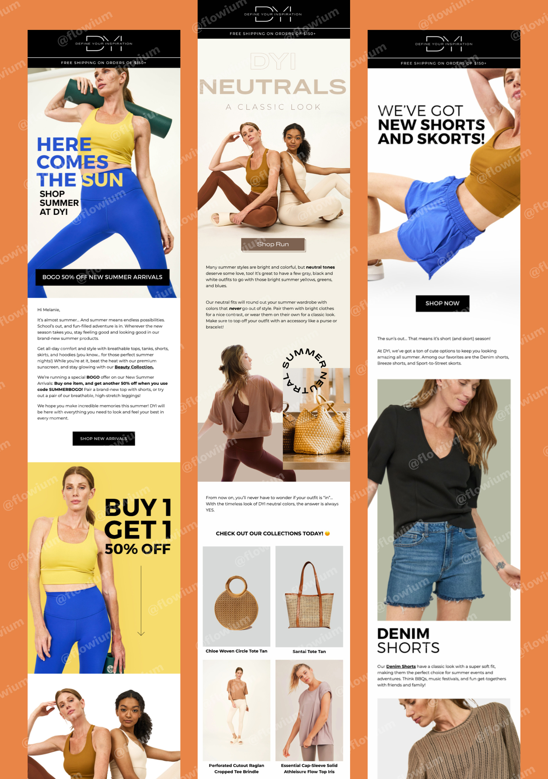 Email Marketing Campaign Design for DYI - Summer Collection Prom ecommerce ecommerce design email email design email marketing klaviyo klaviyo email design newsletter newsletter design