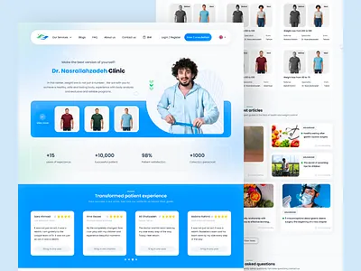 Weight Loss & Nutrition Clinic Website UI clean ui clinic doctor website figma healthcare landing page medical ui minimal nutrition ui web design weight loss