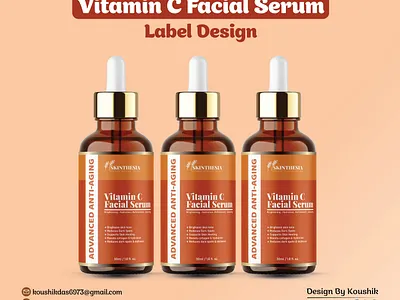 Vitamin C Facial Serum Label Design | Premium Skincare Packaging beauty branding cosmetic label design fda vitamin c serum label design serum label skincare packaging skincare serum label vitamin c product label vitamin c serum