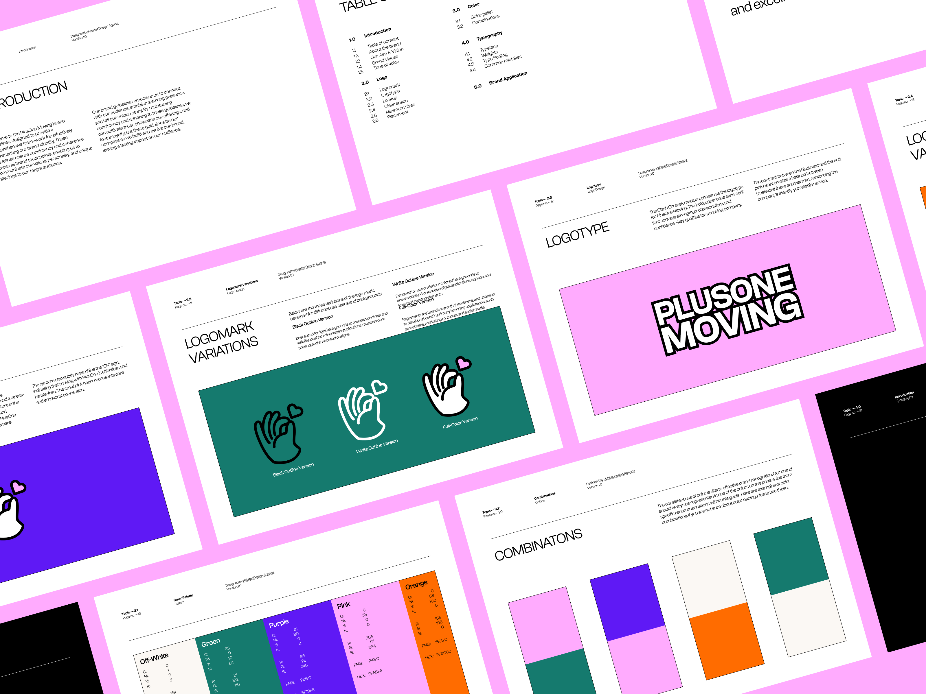 Example of PlusOne Moving — Brandbook