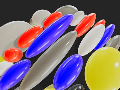 3D Mondrian Pills 3d 8k background blocks design free mondrian render spheres wallpaper