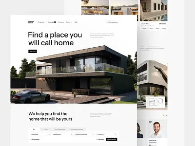 Real Estate Website Design 3d animation graphic design ui ux