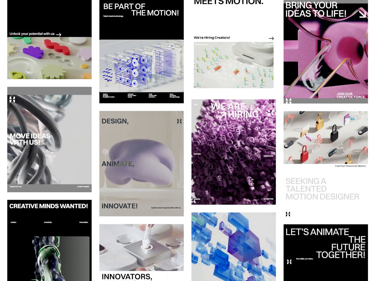 Example of Dimention - Motion Design Studio Social Media Posts
