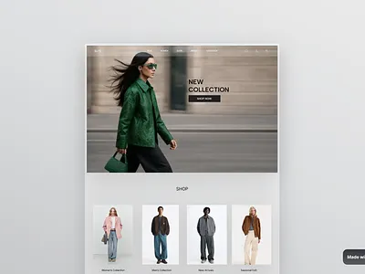 Modern Fashion E-commerce Website best branding clothes fashion figma minimal mockup models modern top topwbsite ui ui design ux design web page webpage website