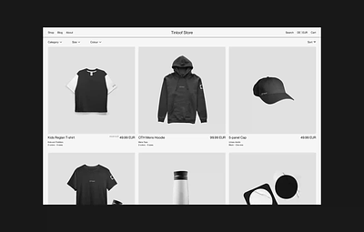 Tinloof Store Showreel branding ecommerce online shop online store shop showreel store ui ux visual design web design web development