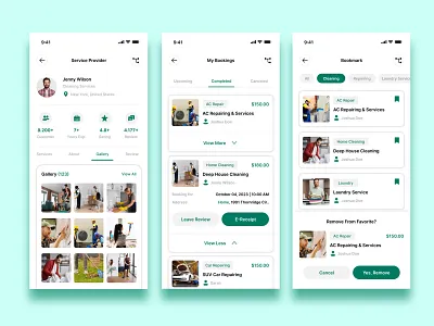 Cleaning & Repair Services App UI Concept booking app cleaning app dribbble dribbble shot figma design home services ios app mobile app design service app ui ui design ui ux design