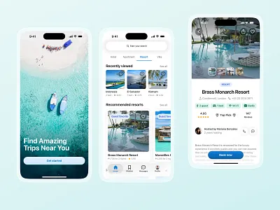Rental Booking App UI Concept app app design booking booking app clean hotel hotel booking hotel booking app mobile design modern rental searching travel ui ui design uiux user interface design villa