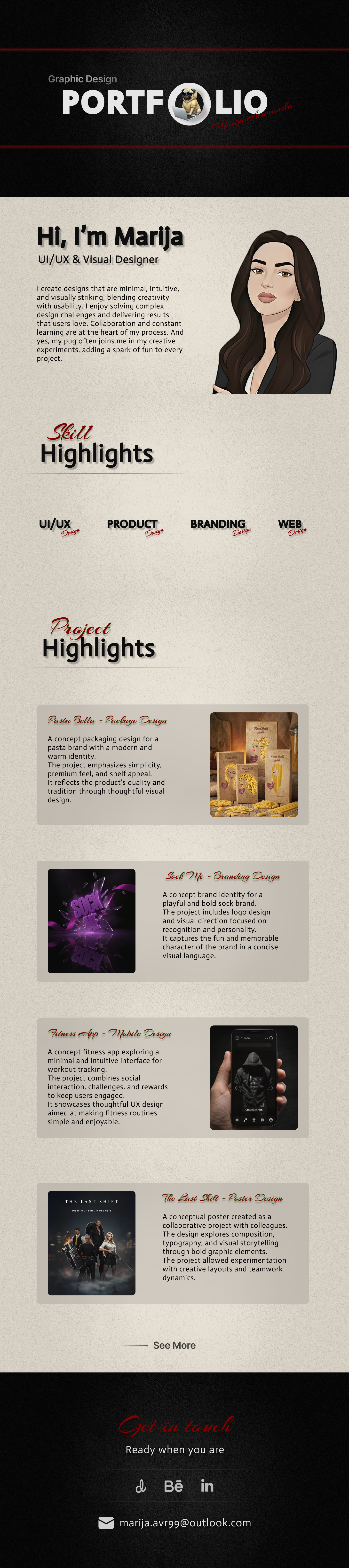 Marija Avramovska – UI/UX Design Portfolio app design branding digital design figma graphic design interactive prototype mobile app package design photoshop portfolio pug ui user experience user interface ux visual design web design