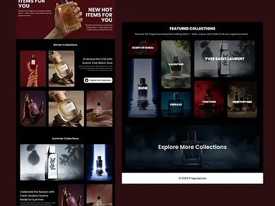 Fragruiances - Fragrance Store Website fragrance parfum perfume simple store ui website