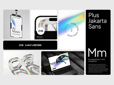 Mixverse Keyvisual brand brandbook branding glass glasses gradient graphic design guidelines keyvisual logo minimalistic renders typography ui