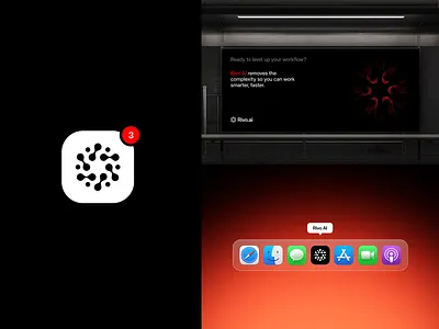 Rivo AI Branding 3d animation brand brand identity branding design graphic design illustration logo motion graphics ui ux vector