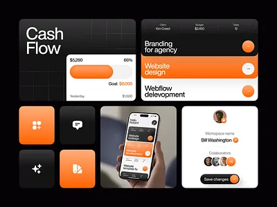Case Study: Client Portal SaaS Landing Page & Mobile App b2b branding design design studio fintech graphic design interface landing landing page mobile mobile app product design saas ui user experience ux web web design website wensite design