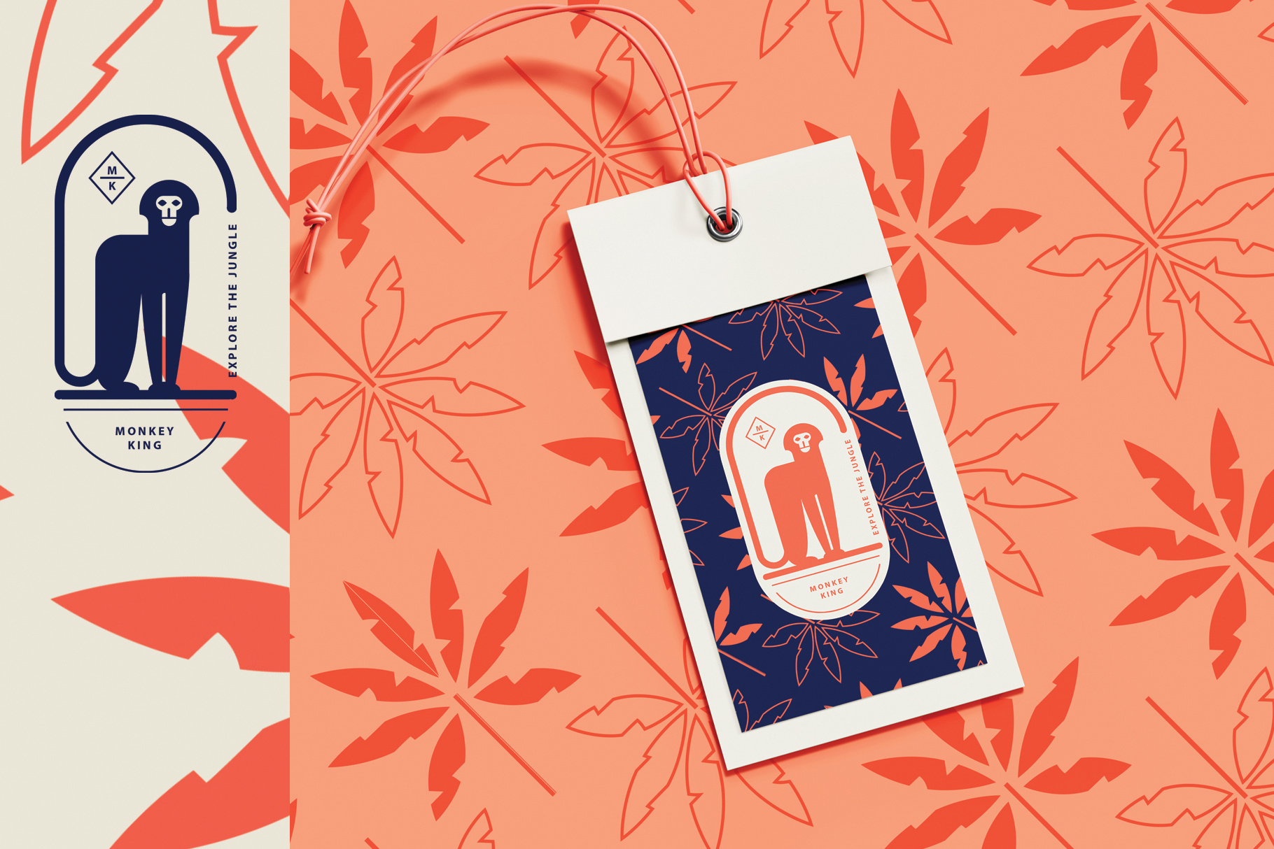 Monkey logo design abstract branding colorful colors design geometric graphic design illustration logo logo badge logo emblem logo label logo stamp monkey logo oval logo vector