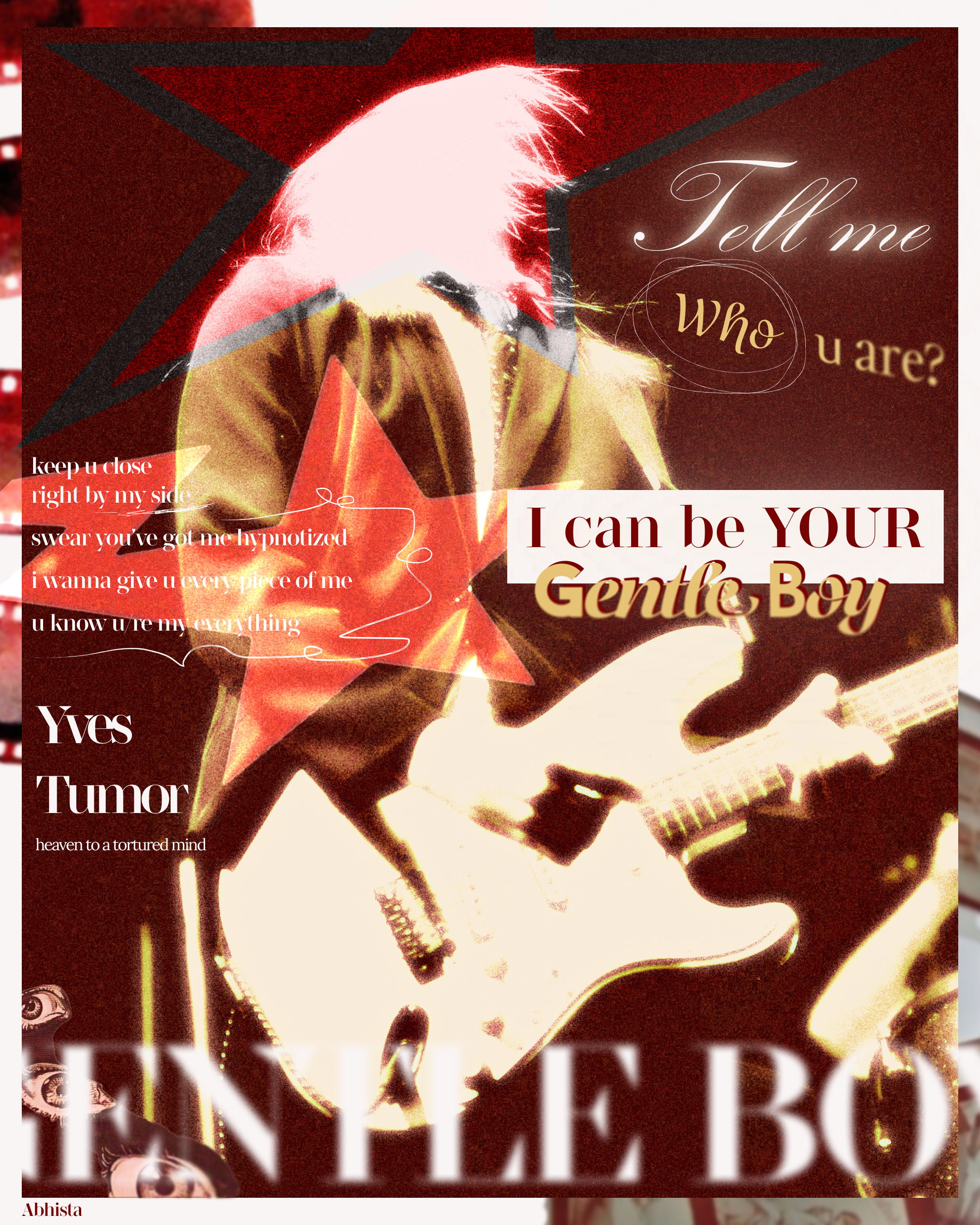 Yves Tumor - Poster w Red Ambience design graphic design illustration typography vector