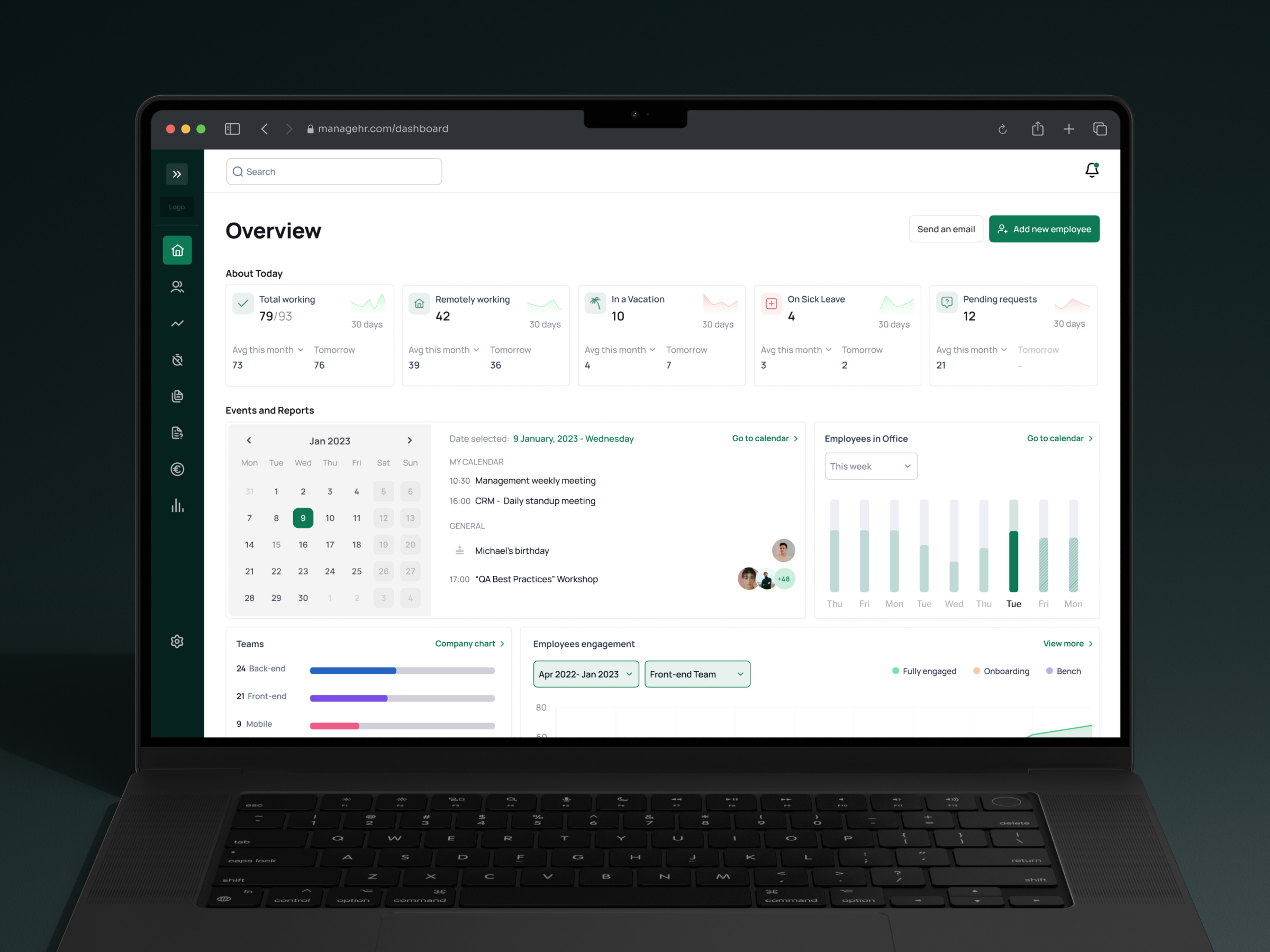 ManageHR Dashboard