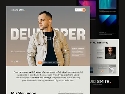 Web Developer Portfolio Website branding landing page new design personal branding portfolio promotion ui web design web developer website