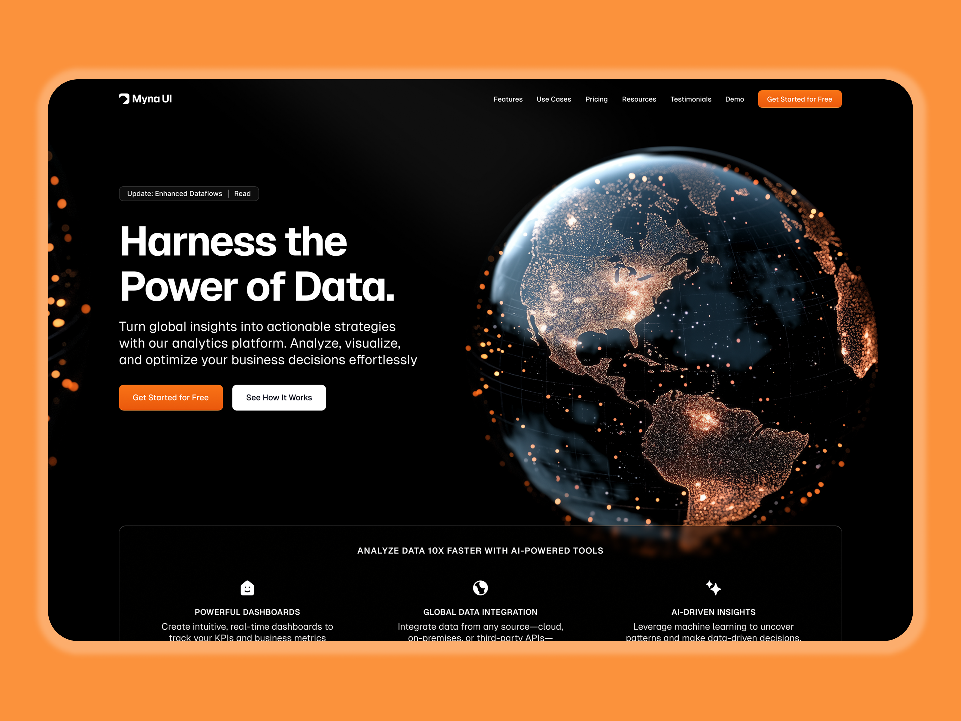 AI Analytics Dashboard UI — Data-Driven Business Intelligence aiproduct aiui analyticsui businessintelligence darkmodeui dashboarddesign dataplatform datavisualization digitalproduct enterpriseui figmadesign modernui productdesign saasdesign saaslandingpage techlandingpage uidesign uiuxdesign uxdesign webdesign