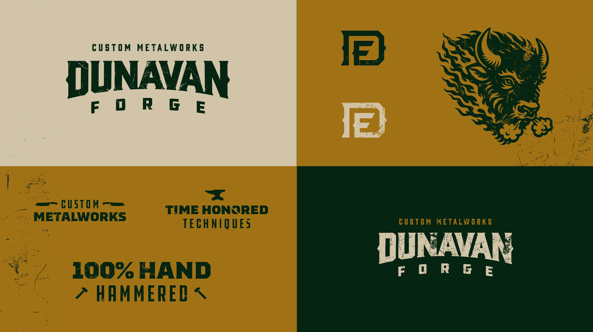 Dunavan Forge Blacksmith / Metalworks branding design graphic design identity logo