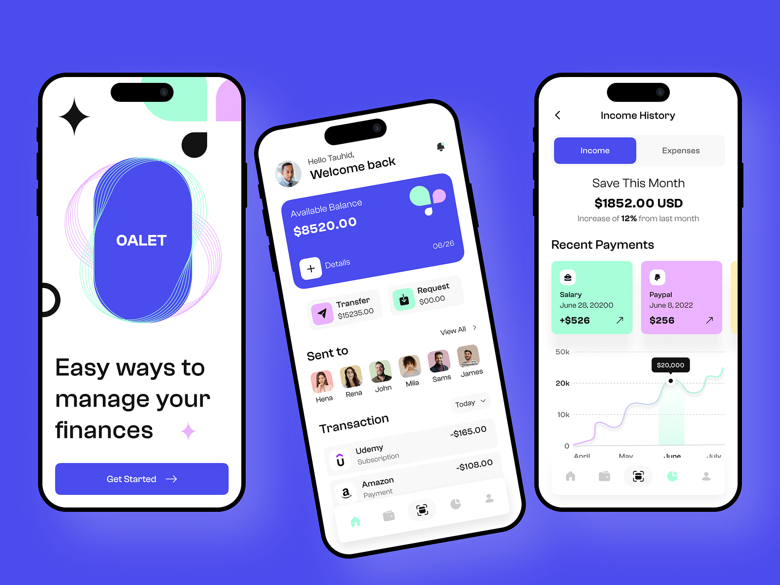 Modern Fintech Wallet App UI — Smart Personal Finance by Terabit ...