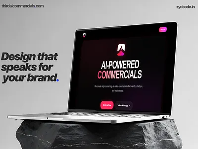 AI-POWERED COMMERCIAL ADS - THIRD AI COMMERCIALS agency site animation ecommerce portfolio ui web developement website