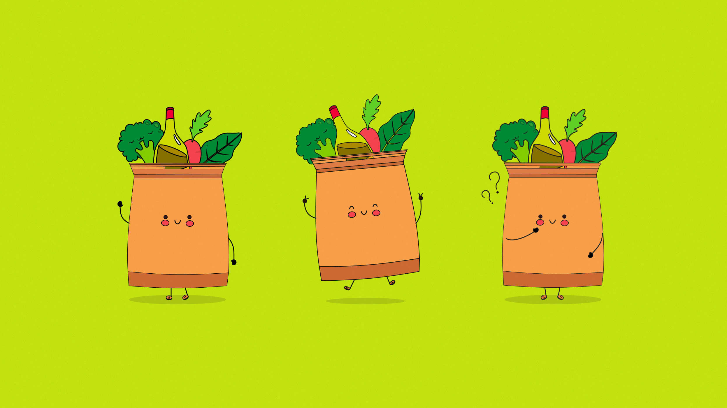 Food Package Mascot design food grocery store illustration
