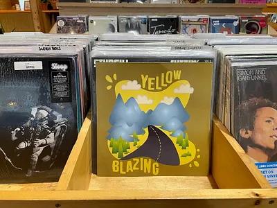 Yellow Blazing - Album Cover adobe illustrator album cover cover art graphic design illustrator mountain music playlist record record cover spotify vinyl cover yellow