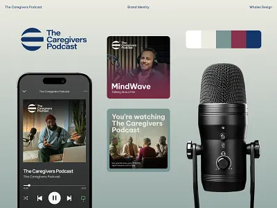 Branding for The Caregivers Podcast 🎙️ brand designer brand guidelines brand identity branding design graphic design logo logo design ui