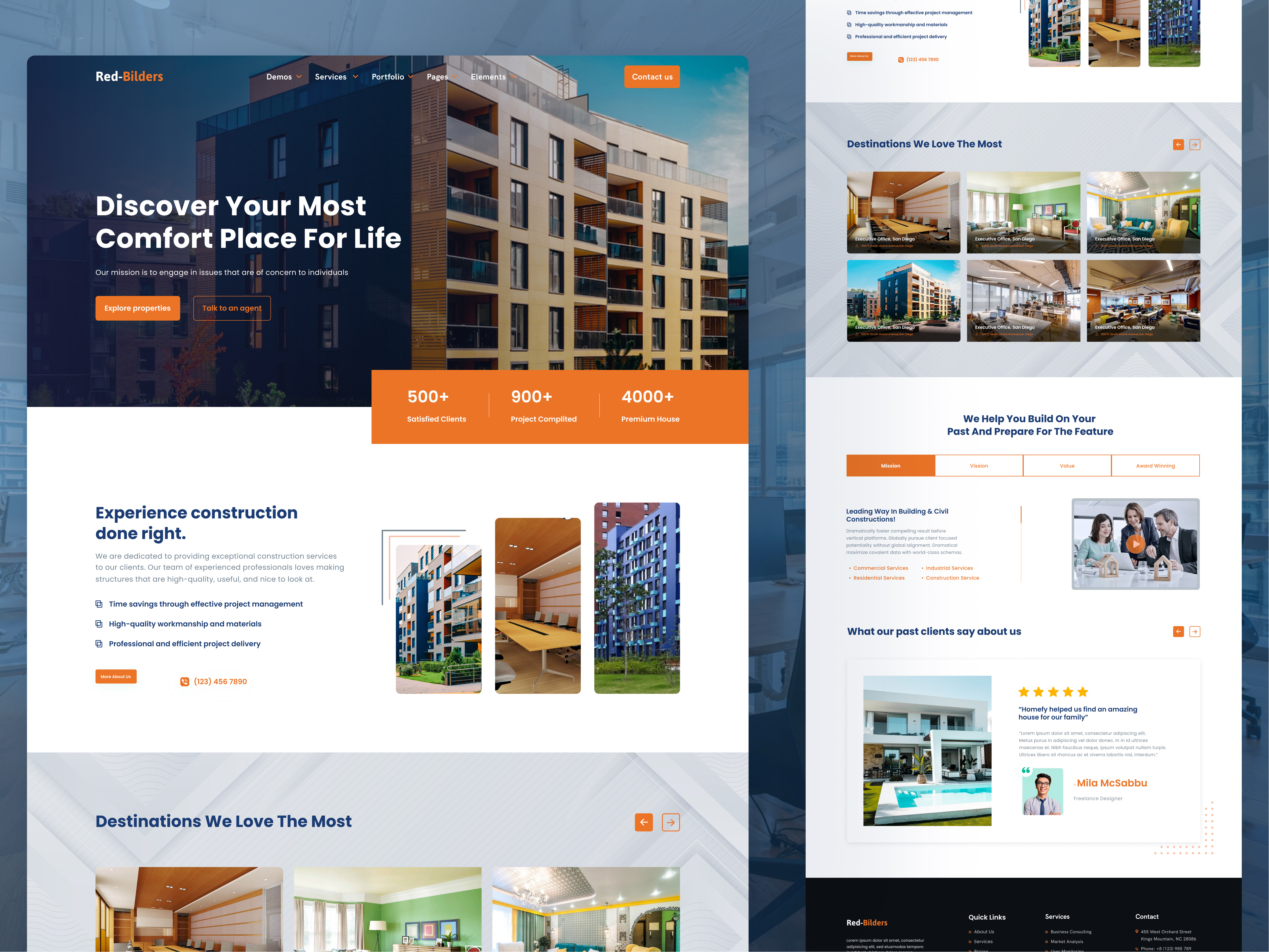 Real Estate Auction Website architect branding design homepage interior agency landing page real state web ui