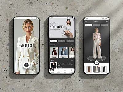 Fashion UI/UX Design (Mobile) fashion mobile design model style ui ux web design woman style