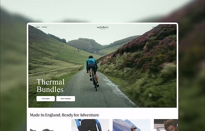 Velobici: Cycling Apparrel eCommerce ecommerce online shop online store shop store ui ux web development webshop