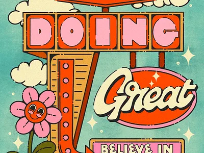 You Are Doing Great! graphic design illustration lettering