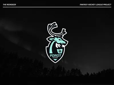 The Reindeer - Hockey Logo Concept athletics branding design graphic design hockey identity illustration logo logo design sports sports branding